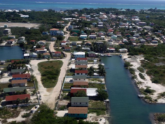 Aerial view of San Pedro, Belize